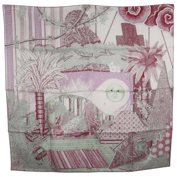 HERMES Pink Scarf - Picture 1 of 10